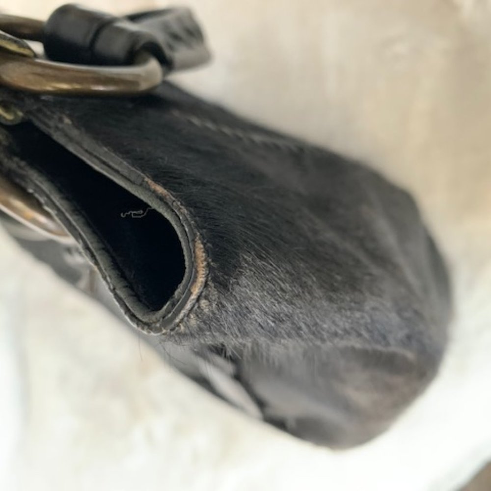 Antonio Melani Black Cowhide Leather HOBO - RARE - Picture 9 of 9